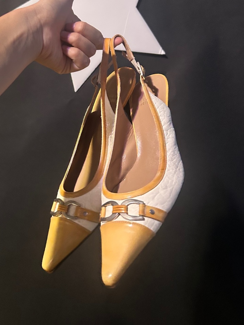 Cute Stuart Weitzman Leather Kitten Heels